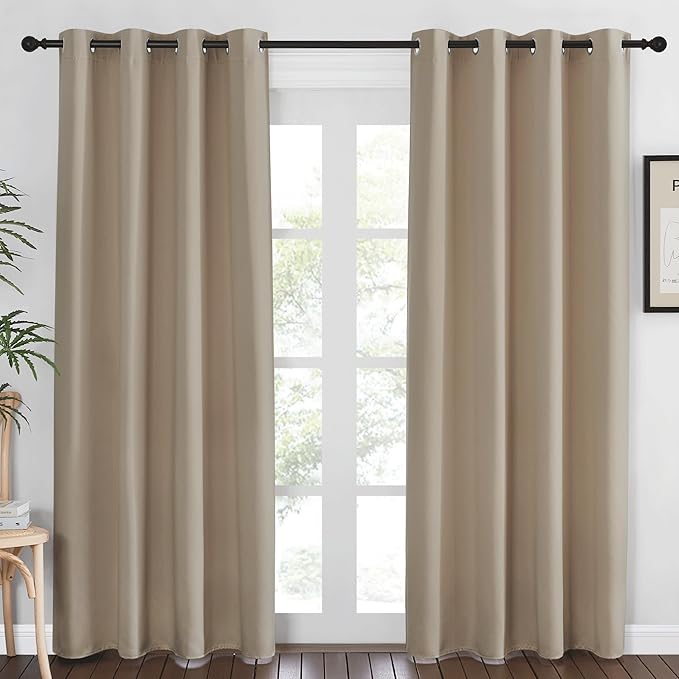 NICETOWN Blackout Curtains 84 Inch Length, Thermal Insulated Room Darkening
