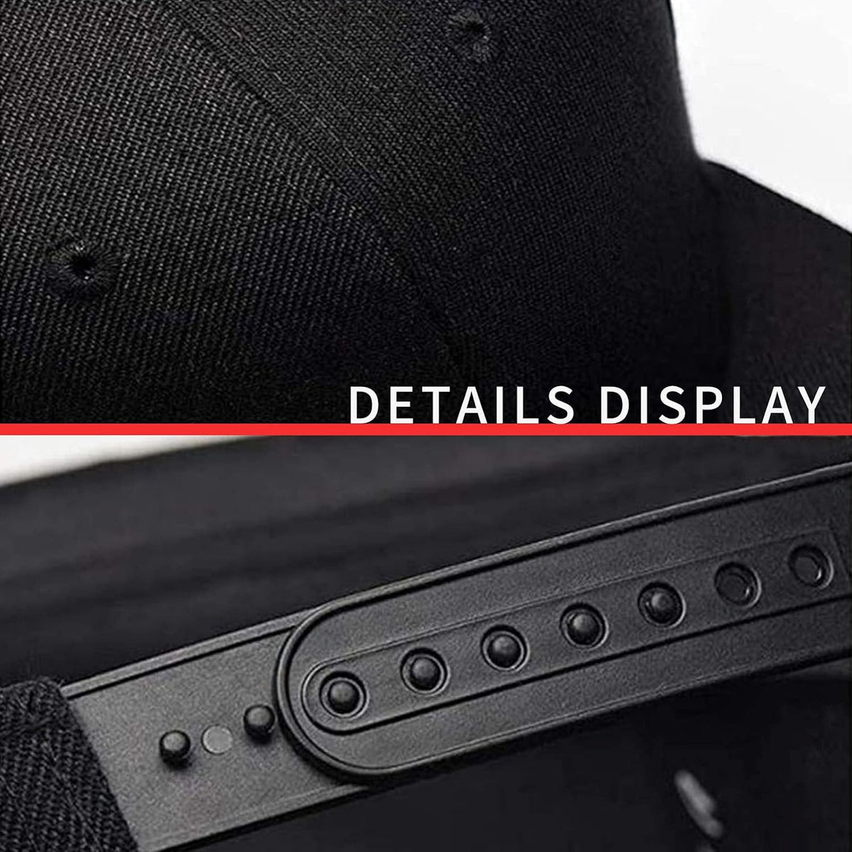 Snapback Hats for Men - Adjustable Black Flat Bill Baseball Cap | Stylish & Comfortable Fit