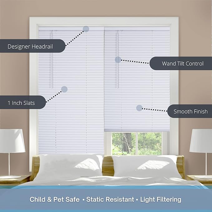LOTUS & WINDOWARE Cordless Mini Blind, Window Blinds