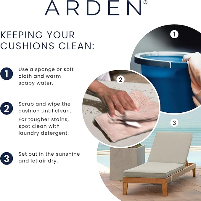 Arden 4-Pack Outdoor Patio Dining Chair Cushion, 20x44, Rain-Proof Seat Pad, Fade-Resistant Outdoor Cushion Sapphire Liberty Mosaic