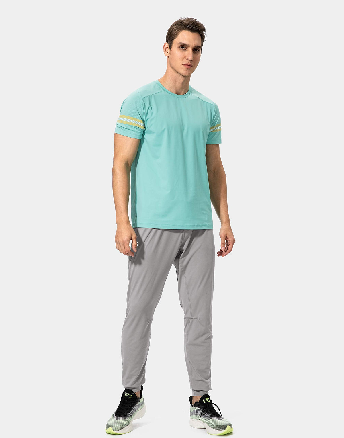 G Gradual Men's Sweatpants with Zipper Pockets Athletic Pants Traning Track Pants Joggers for Men Soccer, Running, Workout(Light Grey,XXL)