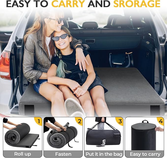 Sleeping Pad for Adults, Comfortable Thick Floor Sleeping Mats for Car Truck Tent with Removable Travel Bag
