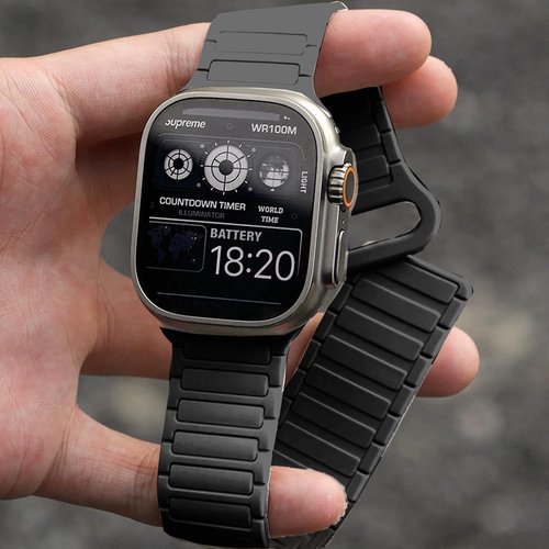 Compatible with Cubitt Viva Pro Smart Watch Band, Lamshaw Quick Release Silicone Sport Strap Replacement Watchband Compatible for Cubitt Viva Pro, Viva, Aura Pro, Aura Smart Watch (Black, 22mm size band)