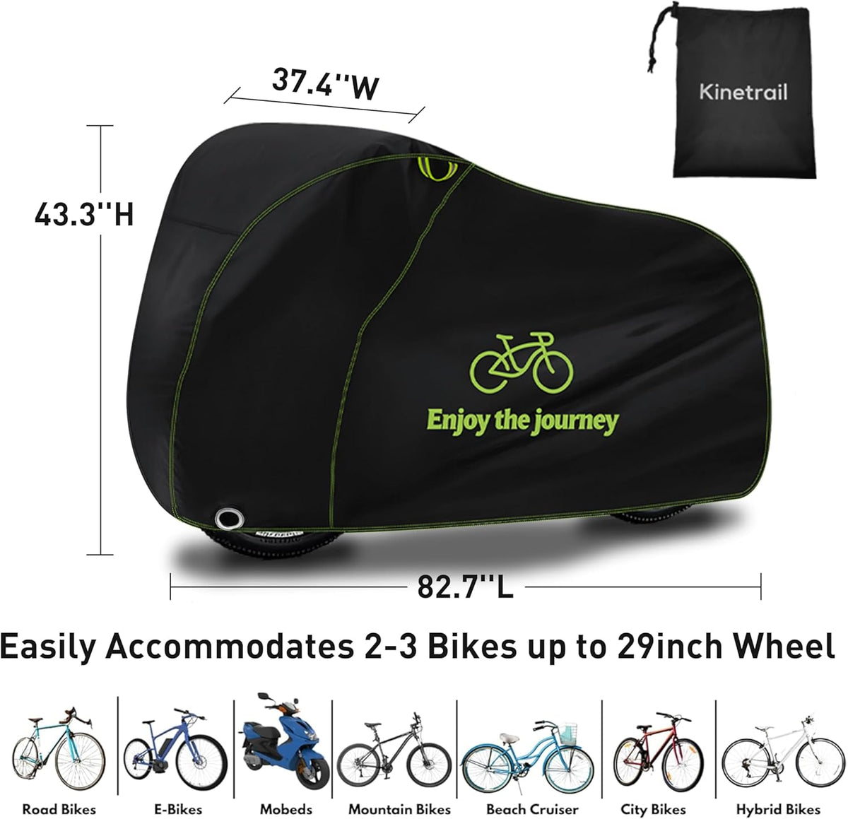 Skiennix Bike Cover - Waterproof Outdoor Protection for 1 Bike | UV, Dust & Wind Proof, Lock Hole
