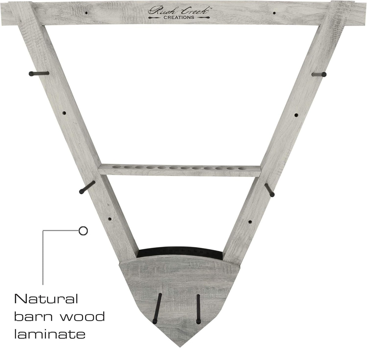 Rush Creek Creations Wall Mounted Bow and Arrow Display Rack for Hunting & Archery Accessories Real Tree 3-Bow Holder & 12-Arrow Storage Handcrafted Small Bows & Big Bow Hanger w/Arrow Holders