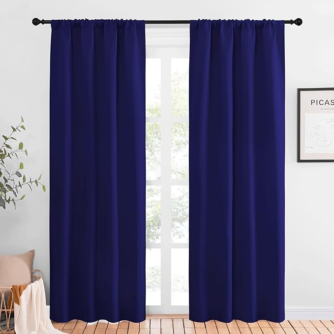 NICETOWN Blackout Curtains for Living Curtains, 1 Pair, 34-inch W x 84-inch L