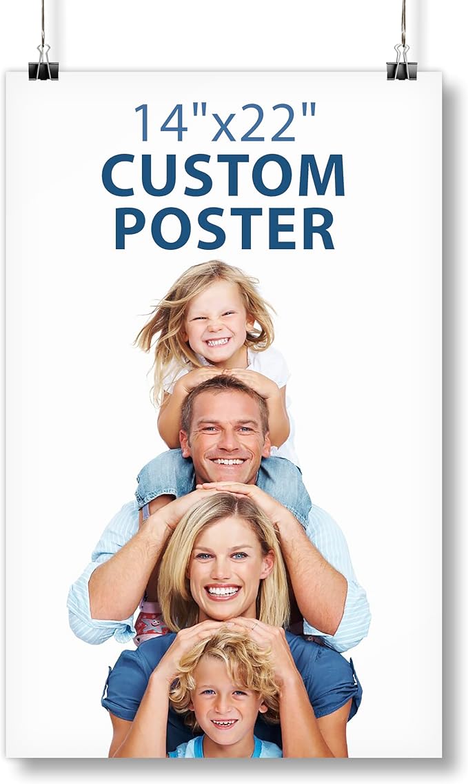 Smile Art Design Create Your Own Custom Poster Print with Your Photo/Image, Personalized Photo Print, Custom Poster for Wall Art Decor - 14x22 inches