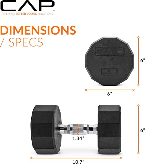 CAP Barbell Coated Dumbbell Weights - Versatile Options in Pairs & Sets for Home Gym Use