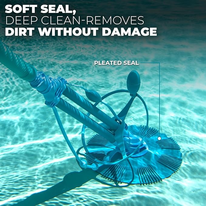 XtremepowerUS Automatic Pool Cleaner Sweeper Vacuum-Generic Pool Cleaner Sweep High Flow Suction In-Ground Pool with Hose Set (Pool Cleaner Set)
