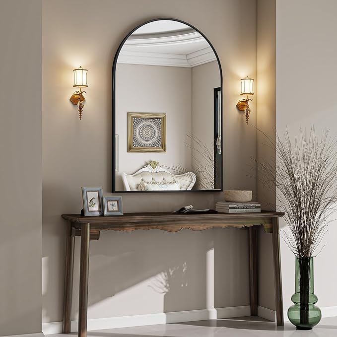 VooBang Arched Wall Mirror, 26 x 41 inch Arch Bathroom Mirror, Wall Mounted