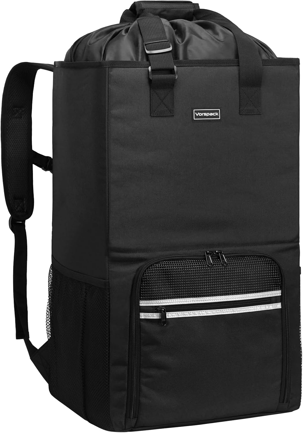 Vorspack Laundry Bag Backpack - Extra Large Heavy-Duty Laundry Hamper with Shoulder Straps | Black