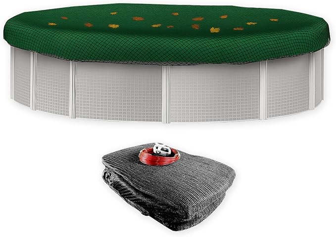 Buffalo Blizzard 16 ft Round Pool Leaf Net | Mesh Pool Net Cover | Leaf Net for Above Ground Pool | Easily Remove Leaves and Debris from Your Winter Cover | 3 Ft of Overlap | Winch & Cable Included