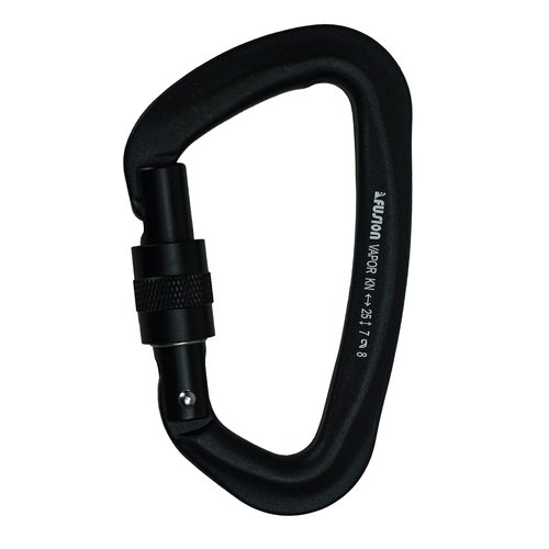 FUSION Climb Vapor III Military Tactical Matte Edition Aluminum Straight Gate Key Nose Modified D Carabiner Black, Hunting Carabiner (FP-8122-3ST-BLK) (Screw gate)
