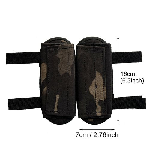 Plate Carrier Shoulder Pads, 2 Pack Tactical Vest Shoulder Pads Strap Cushion Vest Accessories Shoulder Pads Soft Mesh Pads for FCPC JPC Vests Sling Bags (Black Camo)