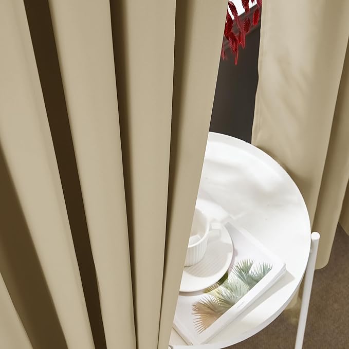 RYB HOME 100% Blackout Sliding Door Curtain, Extra Wide Room Divider Curtain