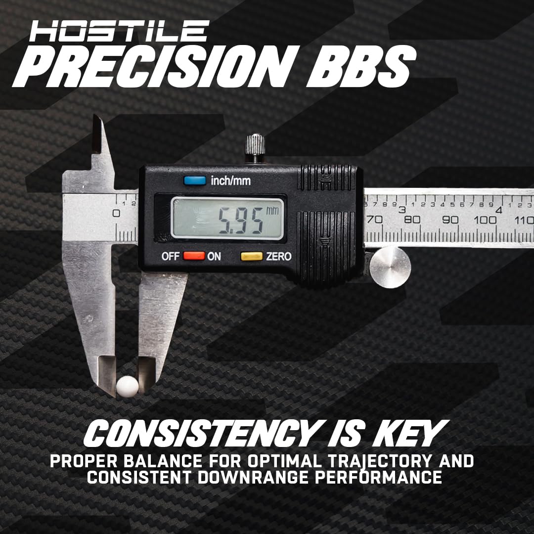 Hostile Airsoft Precision BBS 6mm 20g, 25g, 28g, 30g, 32g, 2700, 3600 Count (.28g 2,700 Count)
