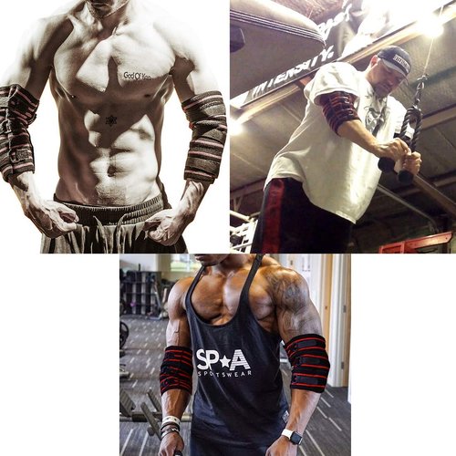 Adjustable Elbow Sleeve, 1 Pair Strong Elebow Support Brace Compression Powerlifting, Weightlifting Man (XL)