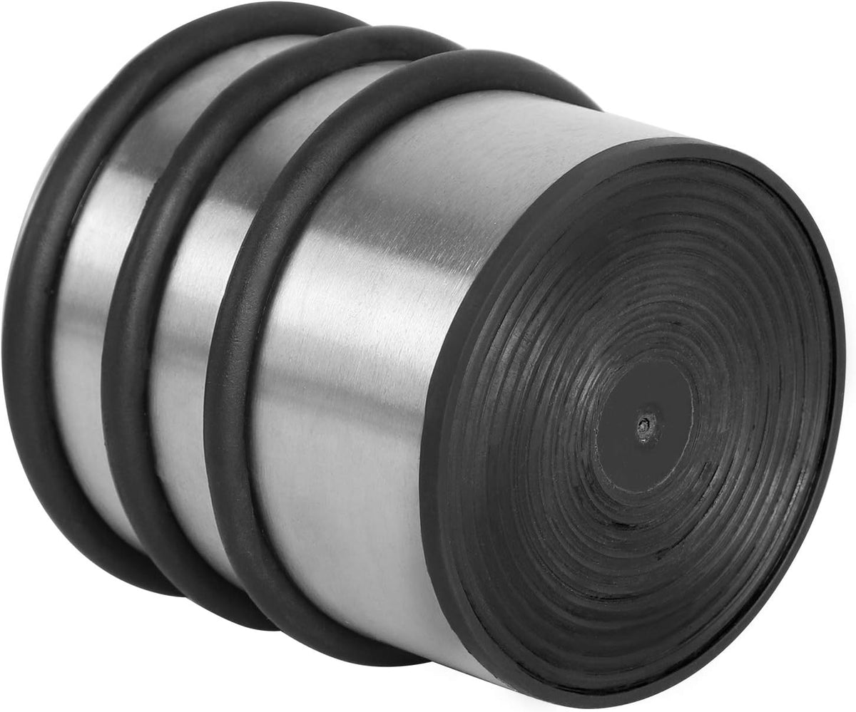 KINJOEK 4 Packs Heavy Duty Door Stopper, Solid Steel Door Stop No Need to Drill, Surrounded with Protective Rubber Bands Anti-Slip Door Wedge for Office, Home, Garage, Laundry Door
