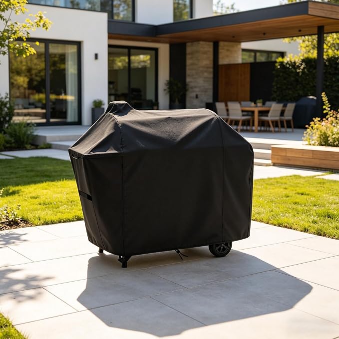 Heavy Duty 54 Inch Grill Cover for Nexgrill 29 in Barrel Offset Charcoal Smoker and Grill, Waterproof BBQ Cover for Nexgrill 810-0029, All-Weather Protection (54" W x 22" D x 44" H)