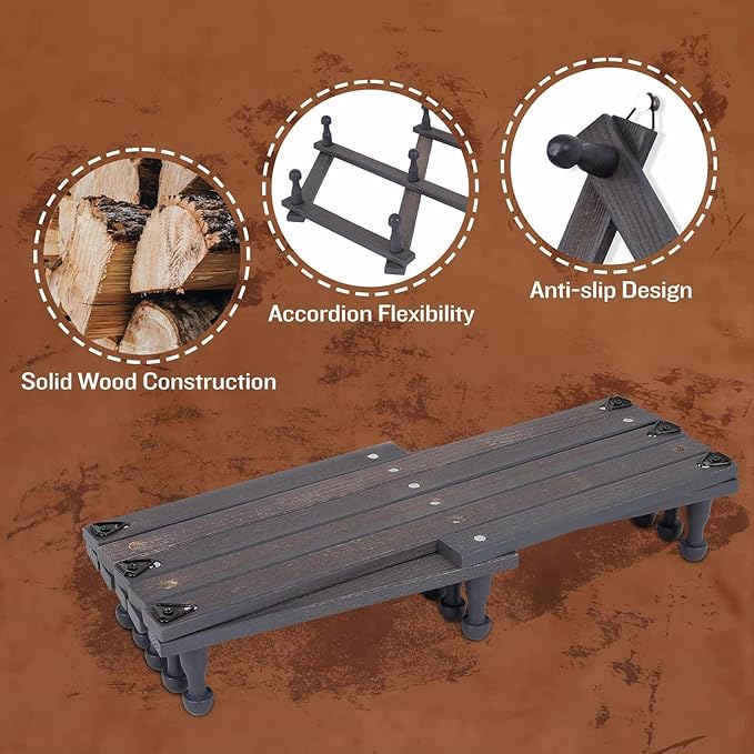 SCUNDA Rustic Wall Mounted Hat Rack