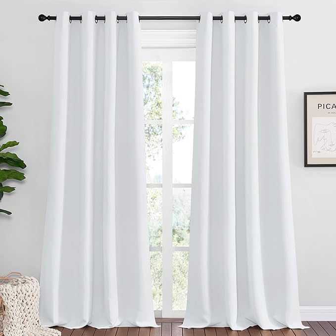 NICETOWN Bedroom Blackout Curtains Panels, 1 Pair, 55 inches by 94 Inch