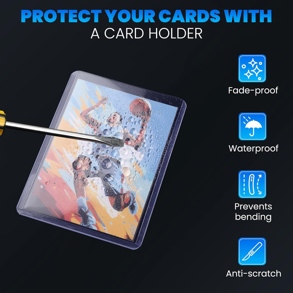 Skiennix 600 Card Sleeves - Hard Plastic Top Loaders with 300 Penny Sleeves | 3" x 4" Trading Card Protectors