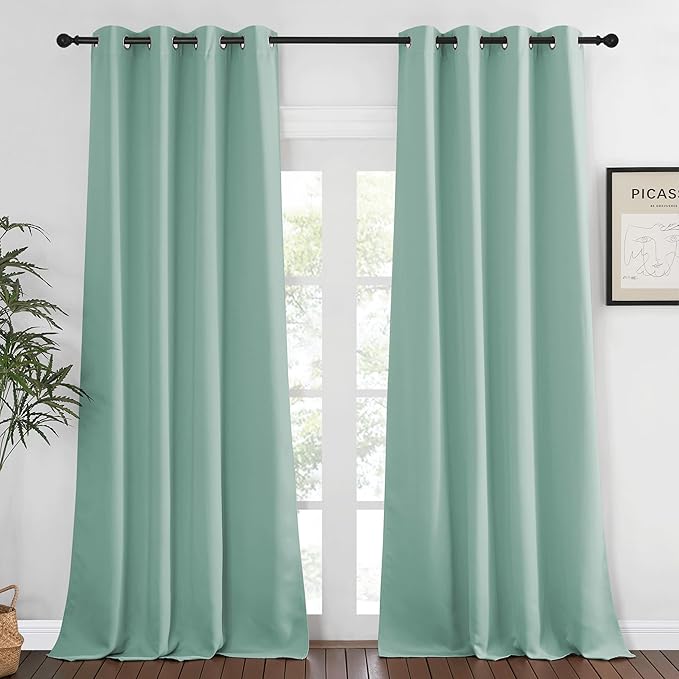 NICETOWN Blackout Window Curtain 90 inch Length
