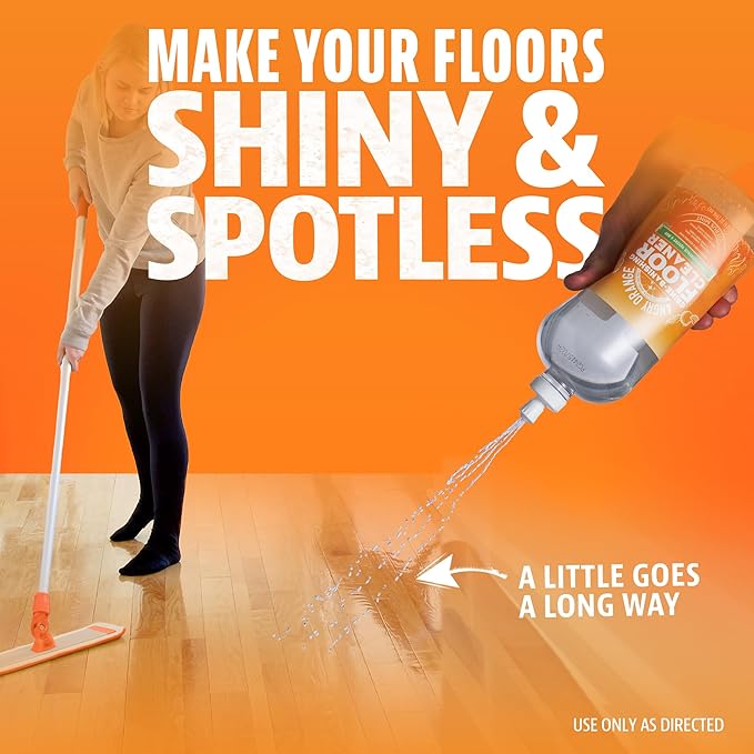 ANGRY ORANGE Spray and Go Floor Cleaner - Citrus Mint - 32 oz - Value 2 Pack