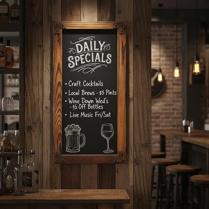 MyGift Large Chalkboard Sign Wall-Mounted