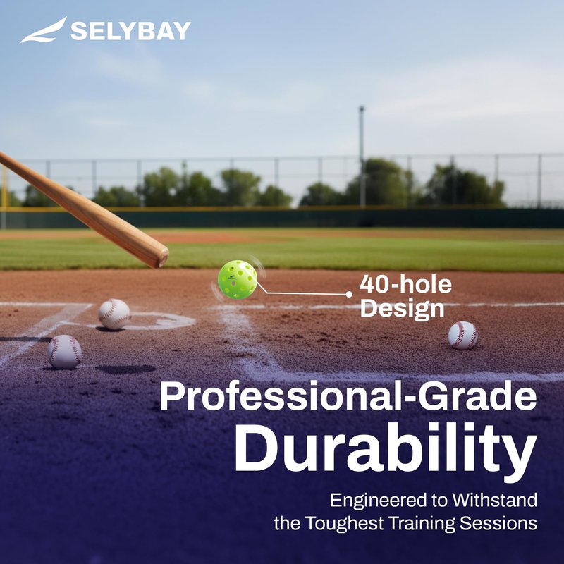 Practice Baseballs 6 Pack, Tee Balls, Hollow Plastic Balls for Hitting