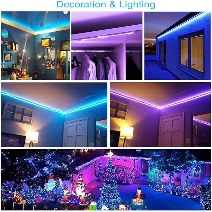 DAYBETTER Led Lights for Bedroom, 32.8ft Led Strip Lights RGB Color Changing