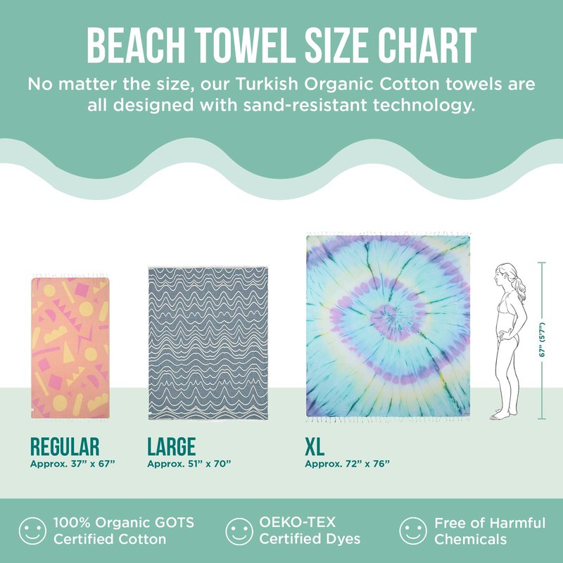 Sand Cloud Large Turkish Beach Towel - Sand Resistant - 100% Organic Turkish Cotton Yarn - Quick Dry Towel for Beach Blanket or Bath - As Seen on Shark Tank - Marine Life (Whale Shark Turquoise)