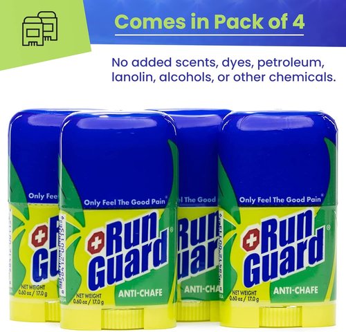 Anti-Chafing Stick - Made with 100% Plant-Based Ingredients Plus Beeswax. Works for All Distance Runners from 5K Walks/Runs to 100 Mile Ultra Marathons (1.4oz - Pack of 1)