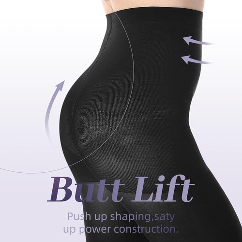 MANZI Opaque Tights - Run Resistant Control Top Panty Hose for All-Day Comfort