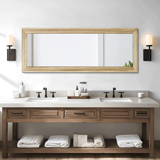AAZZKANG Full Length Door Mirror Wooden Frame Large Mirrors