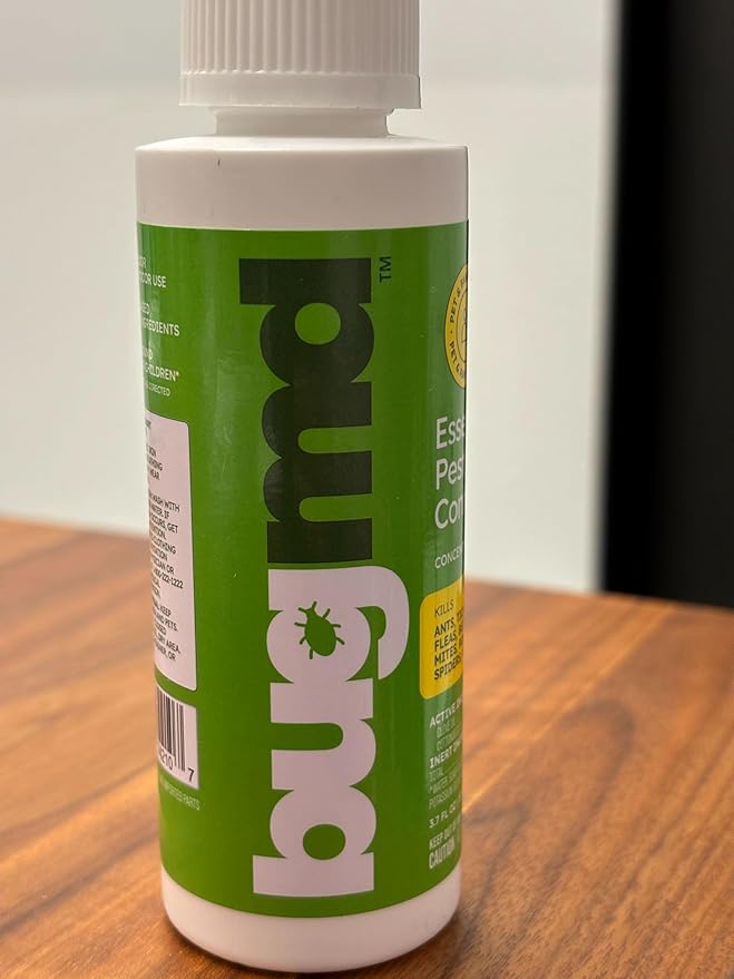 BugMD Ant Killer & Bug Spray Concentrate - Indoor Cockroach and Roach Killer, Spider Spray for Home, Fly and Insect Defense, Essential Oils, Plant-Powered, Eco-Friendly Pest Control - 3.7 Oz