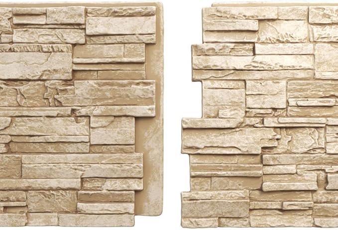 Ekena Millwork 48 5/8"W x 24 3/4"H x 1 1/4"D Cascade Stacked Stone, StoneWall