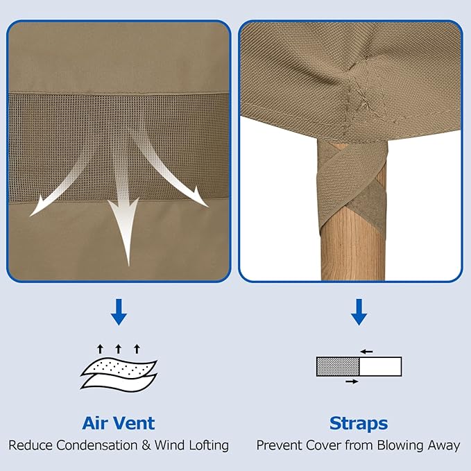 SunPatio Heavy Duty Waterproof 93.5" Sofa Cover & 2 Pack 33.5" Chair Covers Bundle