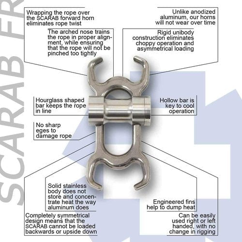 Conterra Scarab Descender & Belay Device for Search & Rescue | Fire Rope Rescue Tool
