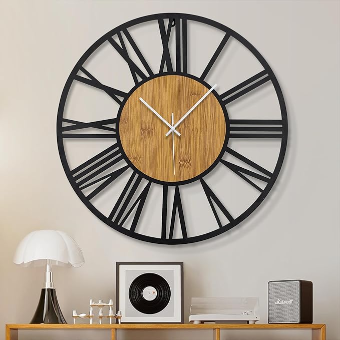 1st owned Wall Clocks for Living Room Decor, Round Silent Non Ticking, Modern