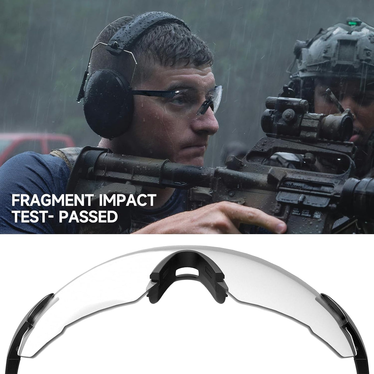 Xaegistac Safety Glasses - Anti-Fog Shooting Glasses with Wide Field of View & Soft Nose Pad | Ideal for Hunting & Airsoft