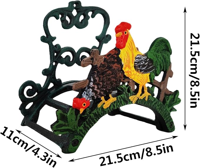 Cast Iron Heavy Duty Wall Mount Hose Hanger, Solid Metal Sturdy Decorative Water Hose Rack/Organizer, Easy to Install and Hold Up to 50/75/100 ft