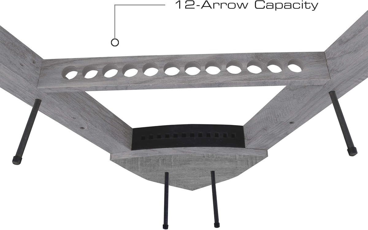Rush Creek Creations Wall Mounted Bow and Arrow Display Rack for Hunting & Archery Accessories Real Tree 3-Bow Holder & 12-Arrow Storage Handcrafted Small Bows & Big Bow Hanger w/Arrow Holders