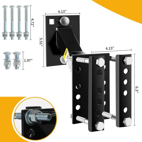 MaxxHaul Spare Tire Carrier Mount - Durable Bracket for 4 & 5 Lug Trailer Wheels | Utility Boat Trailer