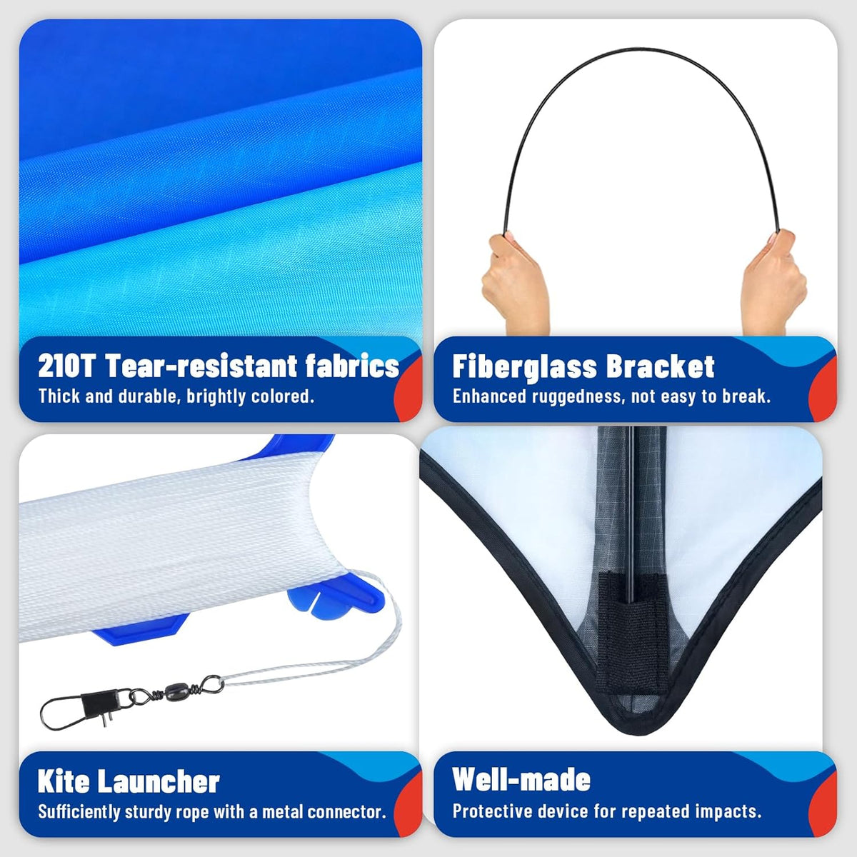 SGftre Delta Kite Set - Easy Launch Kites for Kids & Adults | Perfect for Beach & Park Activities