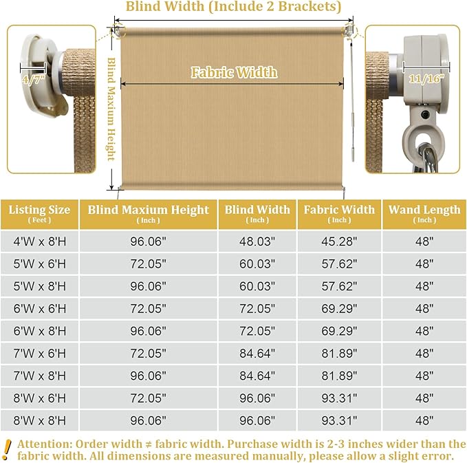Shade&Beyond Outdoor Roller Shades