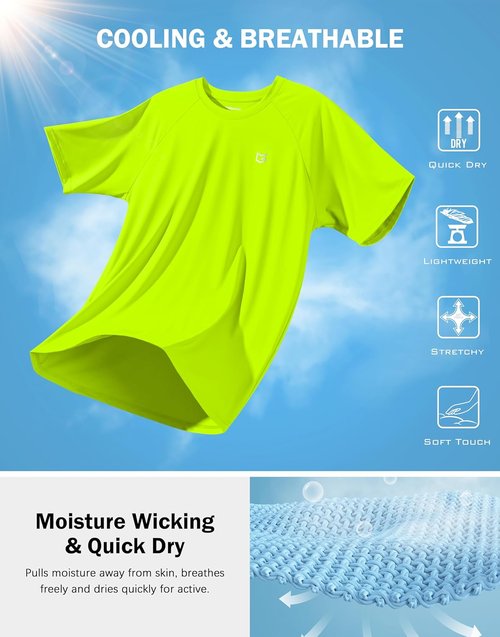 G Gradual Men's Athletic Workout T-Shirts - Moisture-Wicking Cooling Performance Tee for Gym & Running