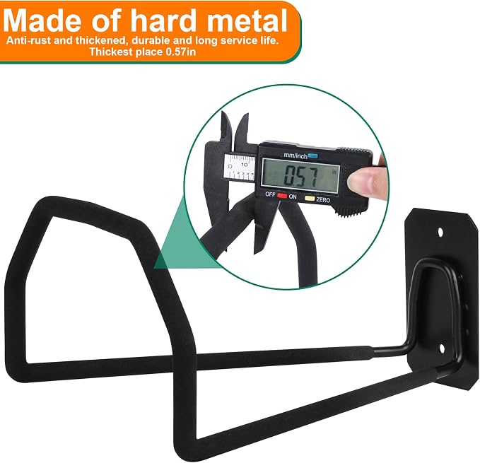 PeoMev 300 ft Garden Hose Holder - Oversized Hose Hanger Wall Mount Water Hose Holders for Outside, Extra Heavy Duty Hose Rack for Garden Hose Storage and Extension Cords