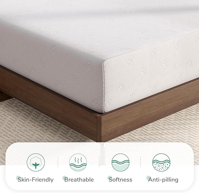 Novilla Full Size Mattress, 8 Inch Memory Foam Mattress Full for Pressure Relief & Comfort Sleep, Removable Washable Cover, CertiPUR-US Certified Full Mattresses in a Box, Medium Firm