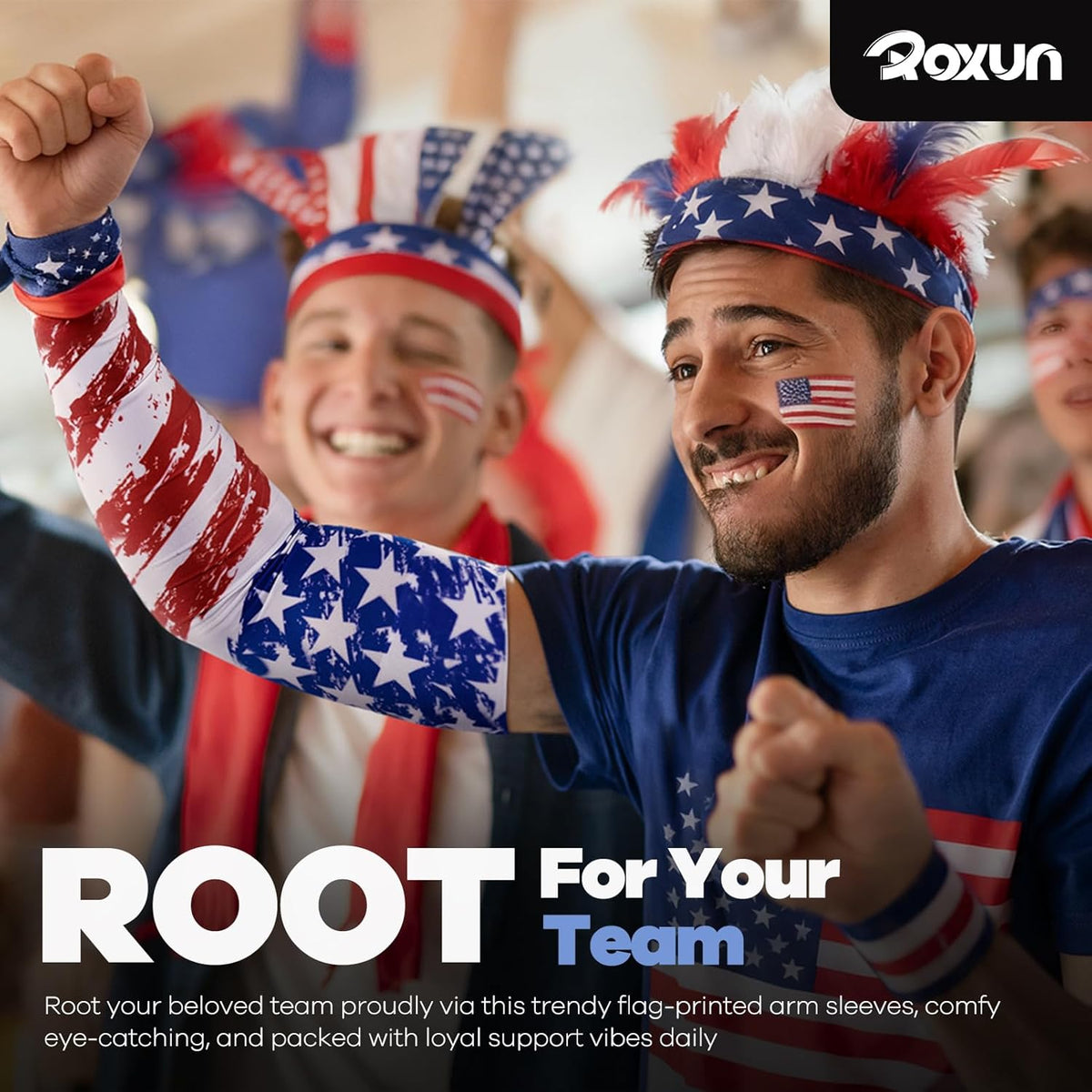 ROXUN Arm Sleeves - Cooling UV Sun Protection | Sports Compression for Men & Women